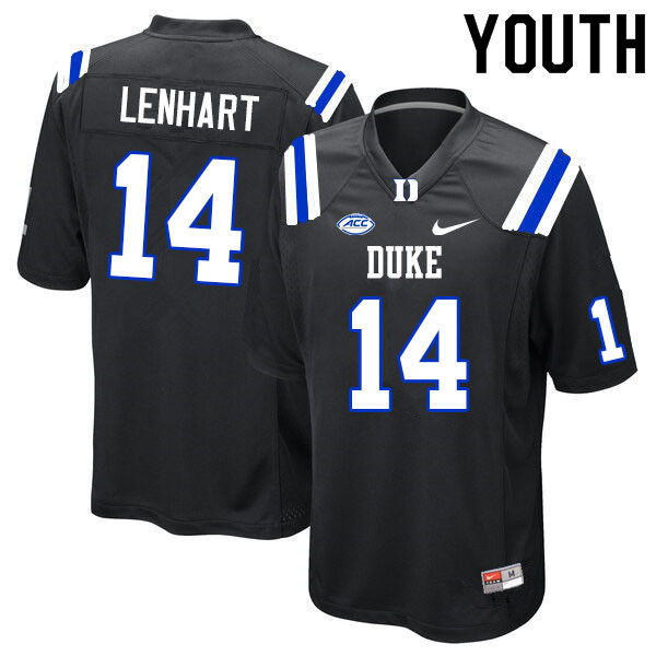 Youth #14 Ty Lenhart Duke Blue Devils College Football Jerseys Sale-Black